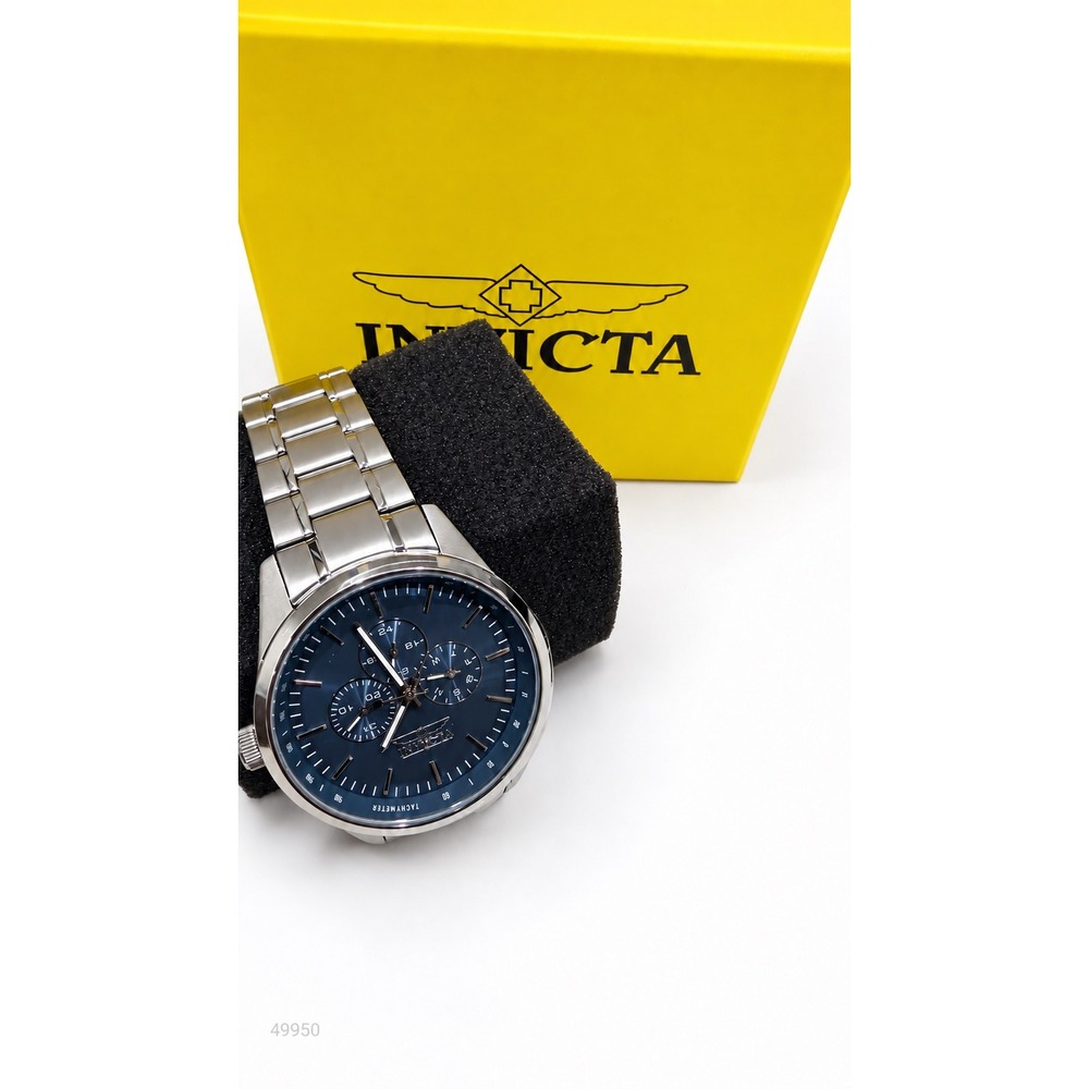 Invicta 49950 Specialty Daxion Men's Watch 44mm Blue Dial Steel With Box NWT